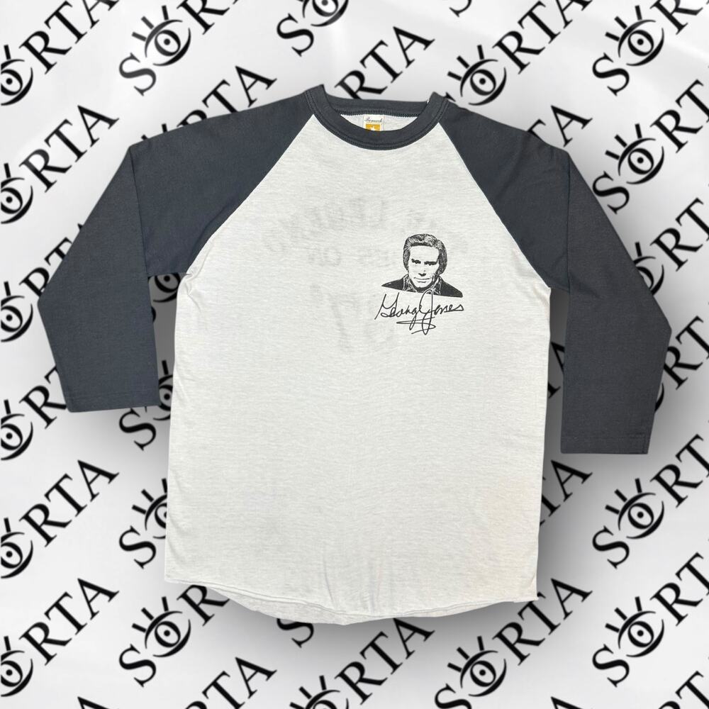 VTG 1987 George Jones The Legend Goes On Tour Shirt Rare Size L Made in USA